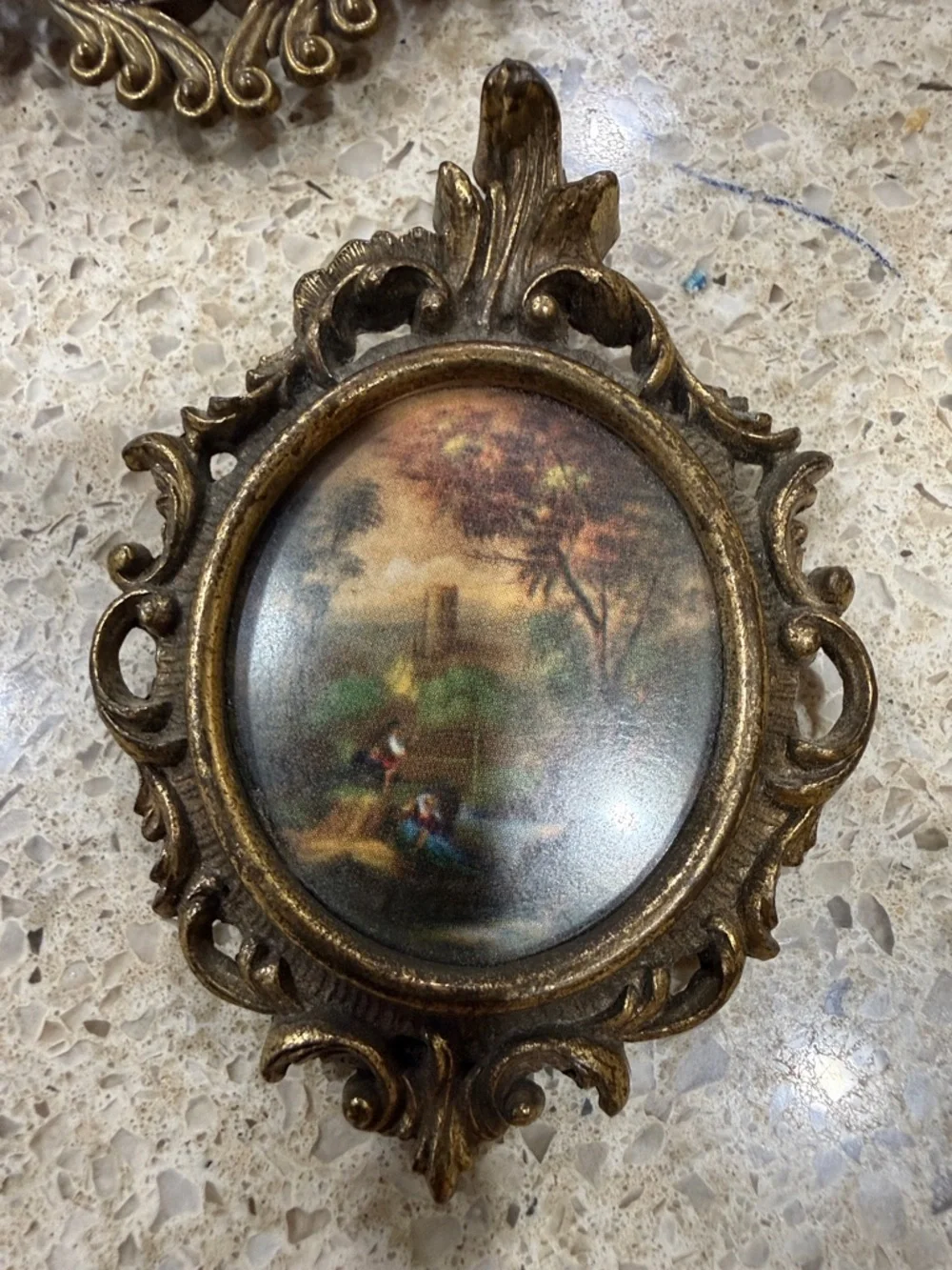 1950s - Made in Italy, Brass Vintage-Style Floral Wall Decor look ofAntique Gold - Picture 4 of 15